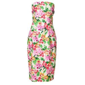 Vintage Caché bustier floral 90s elegant dress